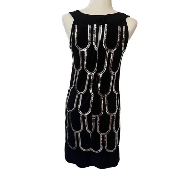 B. Smart Black Sequined Cocktail Dress. Sleeveless. Size 4. Great Condition! - Picture 4 of 12